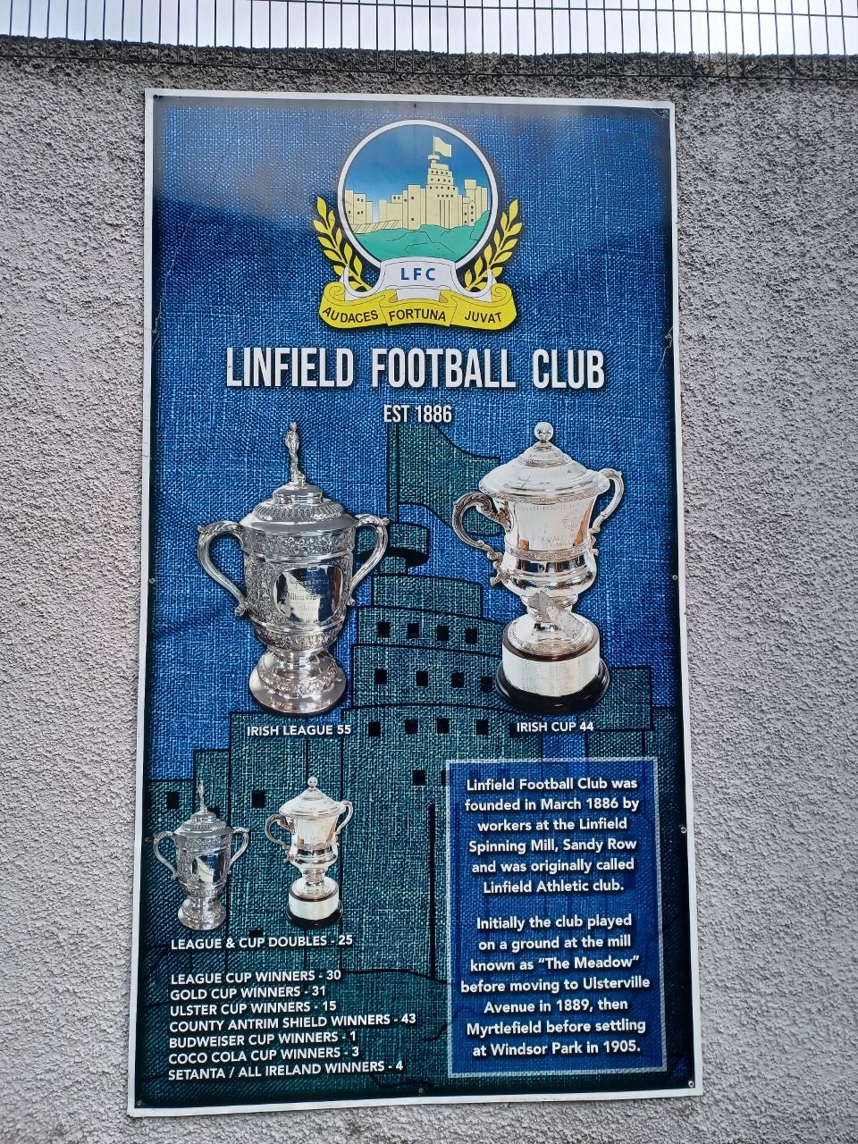 Windsor Park Stadium, Belfast, Northern Ireland. The National Football Stadium for Northern Ireland, and home of Linfield Football Club.