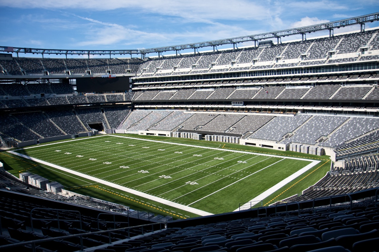 View of the field at the New Meadowlands Stadium, 2010.