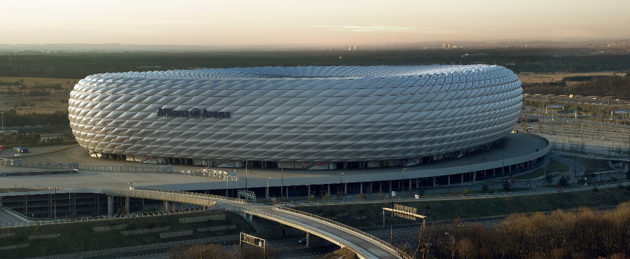 Daylight view of Allianz Arena in Munich