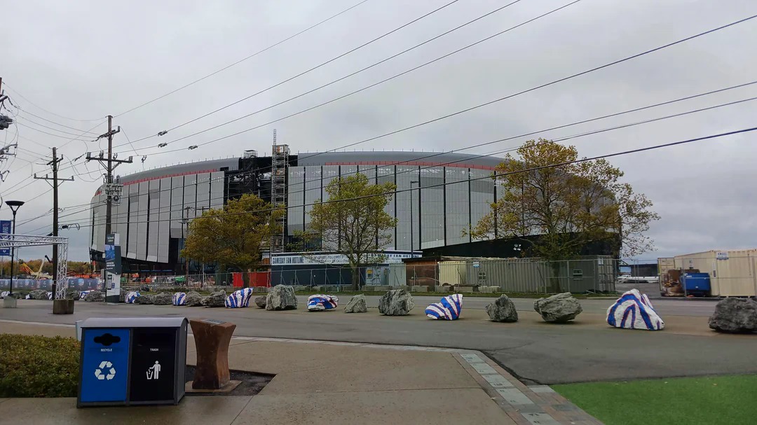 The Buffalo Bills' New Highmark Stadium under construction on October 30, 2025.