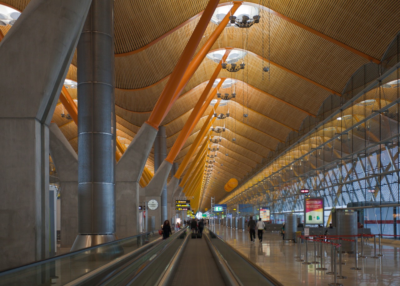 Terminal 4 of the airport Madrid-Barajas, Spain