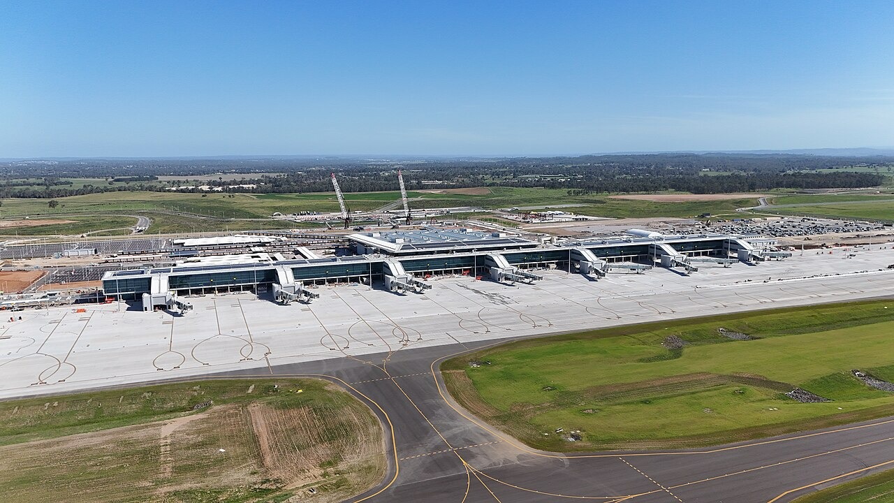 Western Sydney Airport, aerial view of the terminal, January 2025