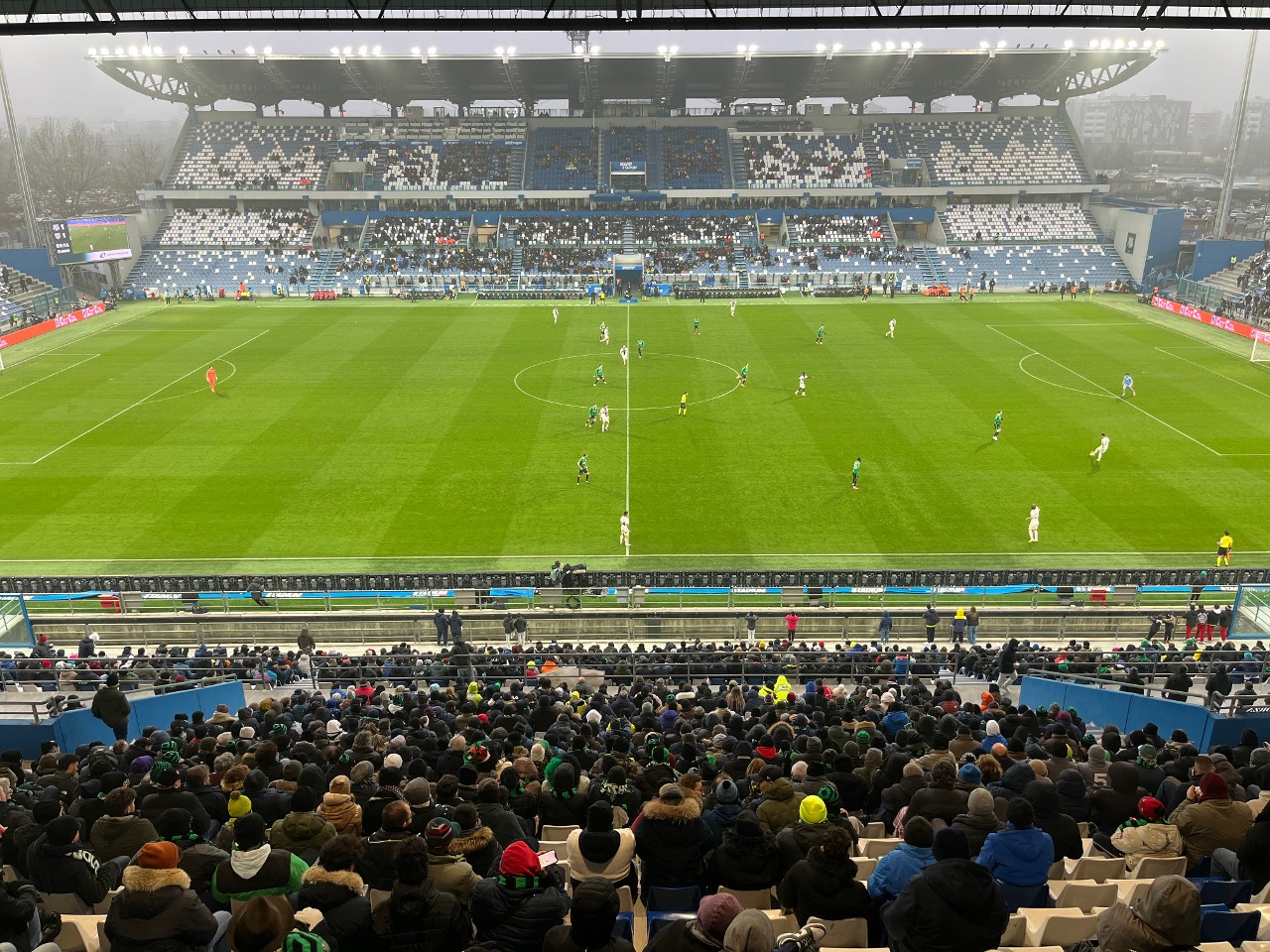 Das Mapei Stadion während eines Serie A Spiels zwischen Sassuolo Calcio und Parma Calcio im Januar 2026
