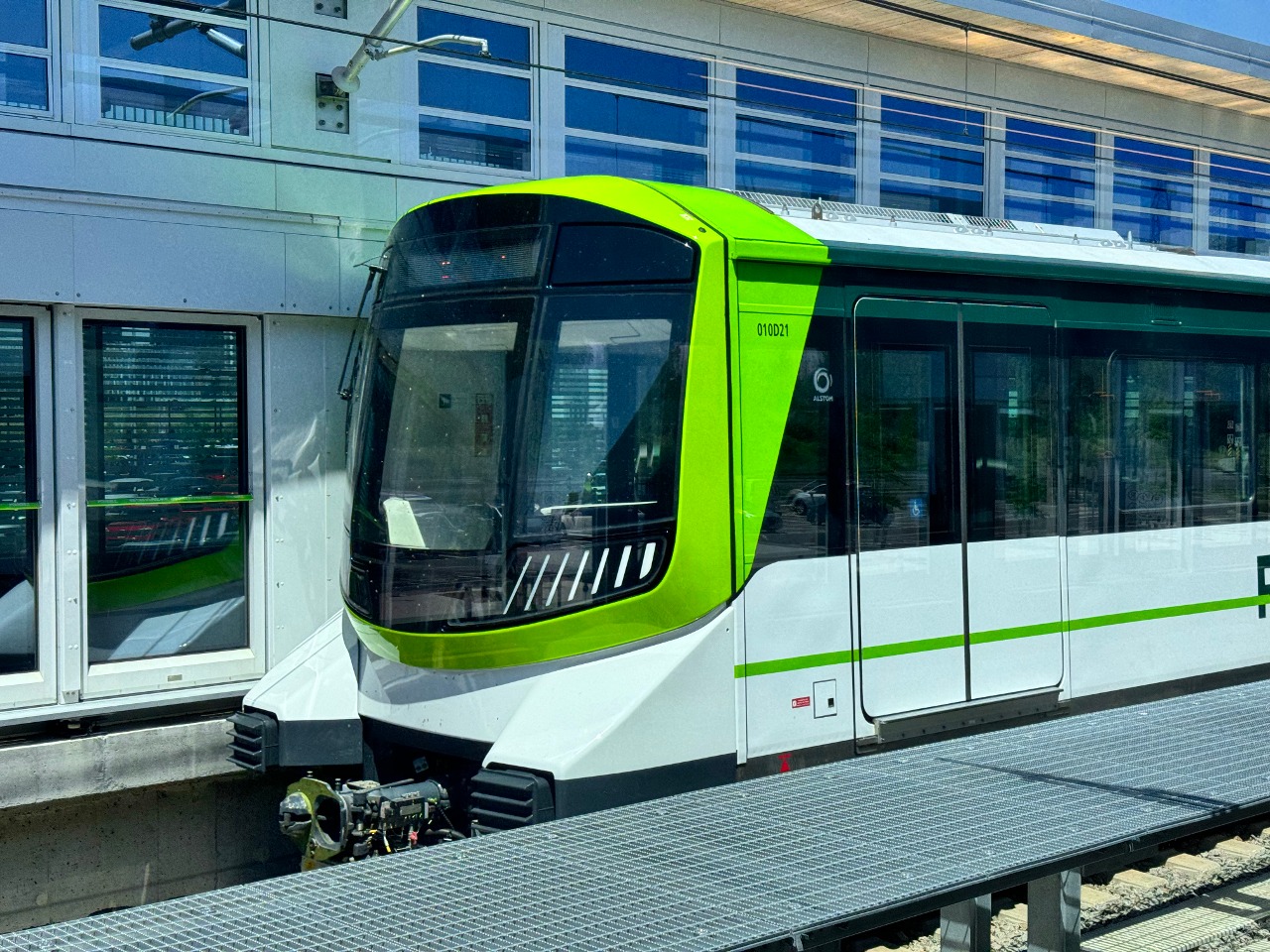 The Réseau express métropolitain (REM) light metro rapid transit in Montreal, Quebec, Canada.