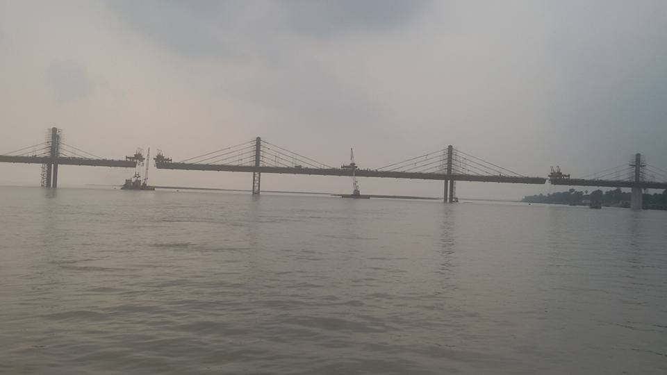 Ara-Chhapra Bridge over the Ganges, photographed shortly before opening in May 2017.
