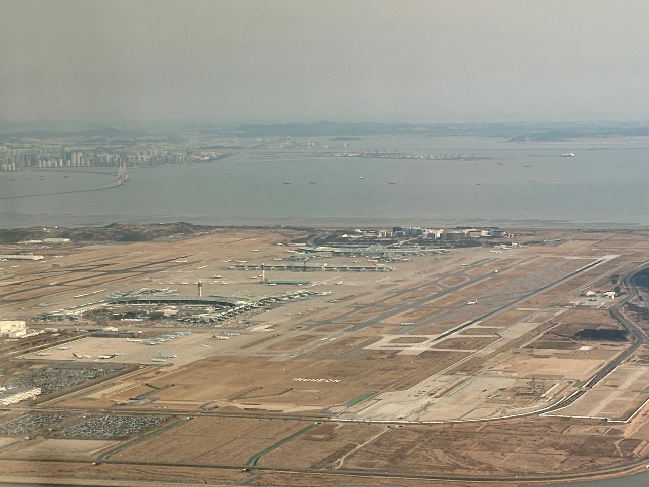 On a Departure flight