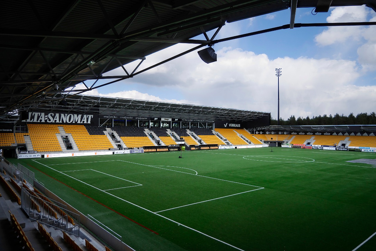 OmaSp Stadion -football stadium in Seinäjoki, Finland.