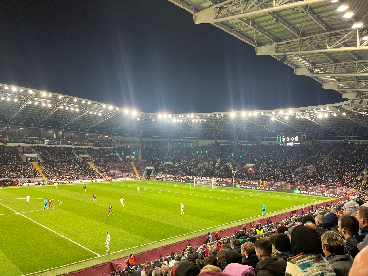 The Stade de Genève during the UEFA Europa Conference League round of 16 first leg between Servette and Viktoria Pilsen. (2023)