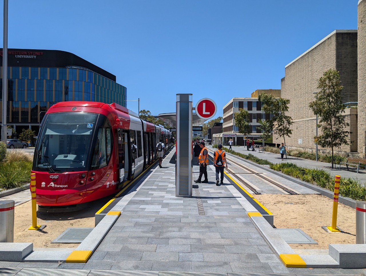 This is the lightrail stop (perspective of both platforms) of Westmead.