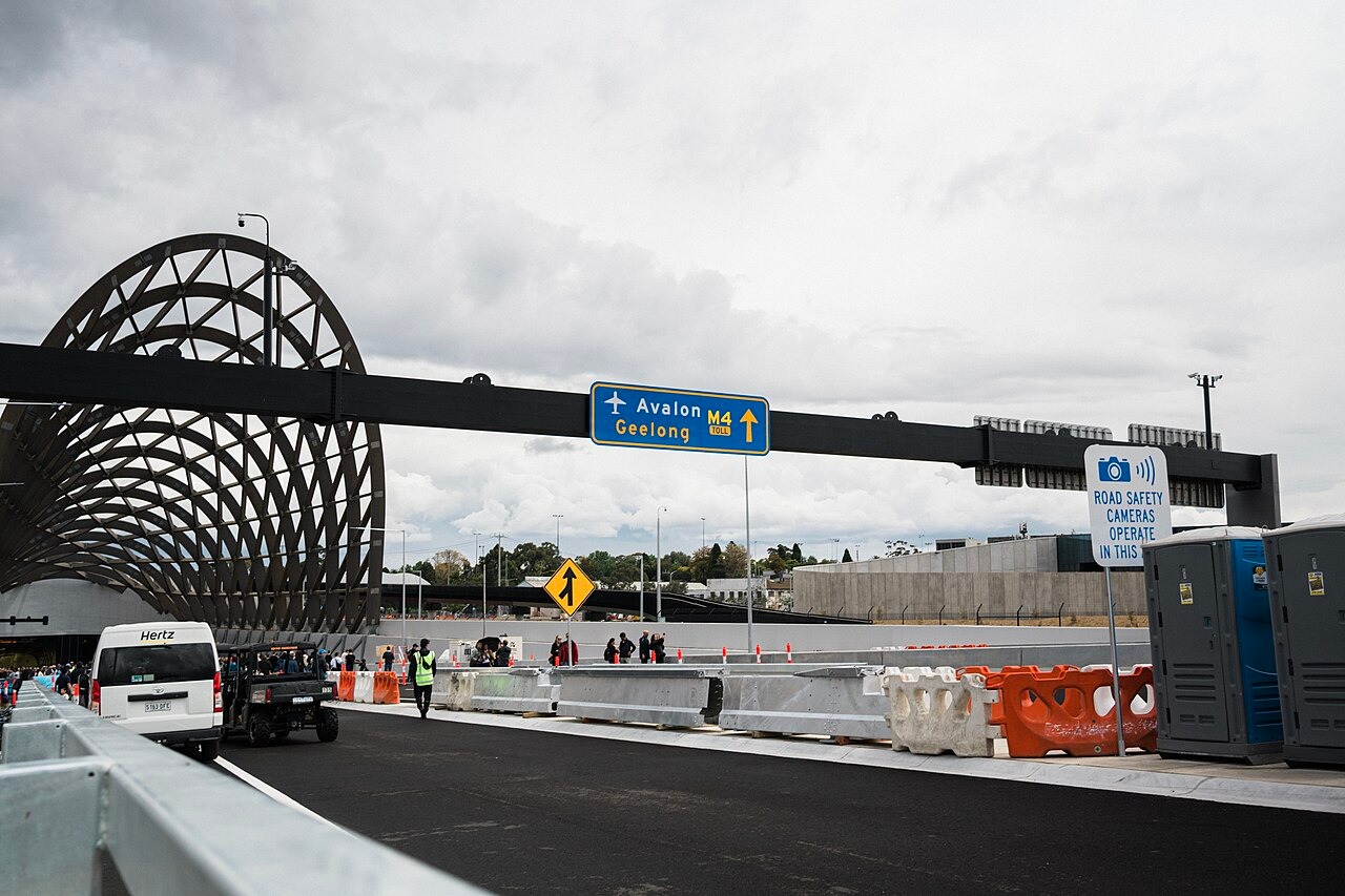 West Gate Tunnel entrance portal during a Community Open Day on 16 November 2025.