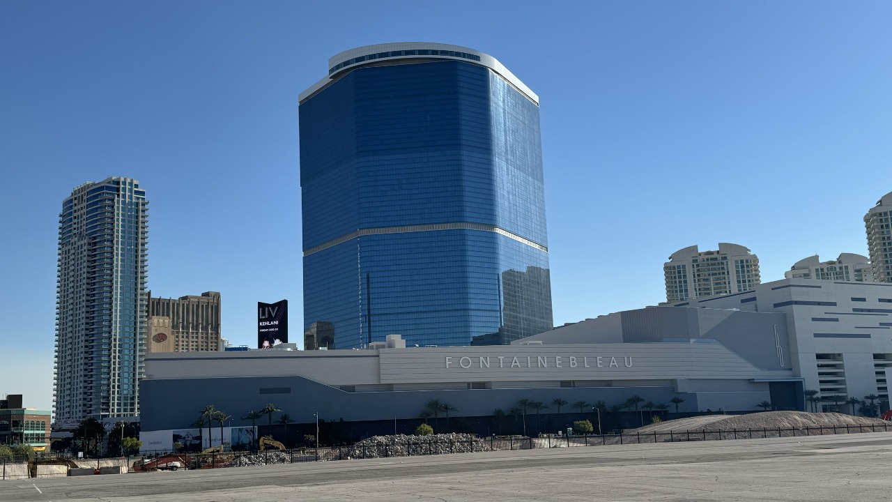 The south end of the Fontainebleau Las Vegas resort on the Las Vegas Strip.