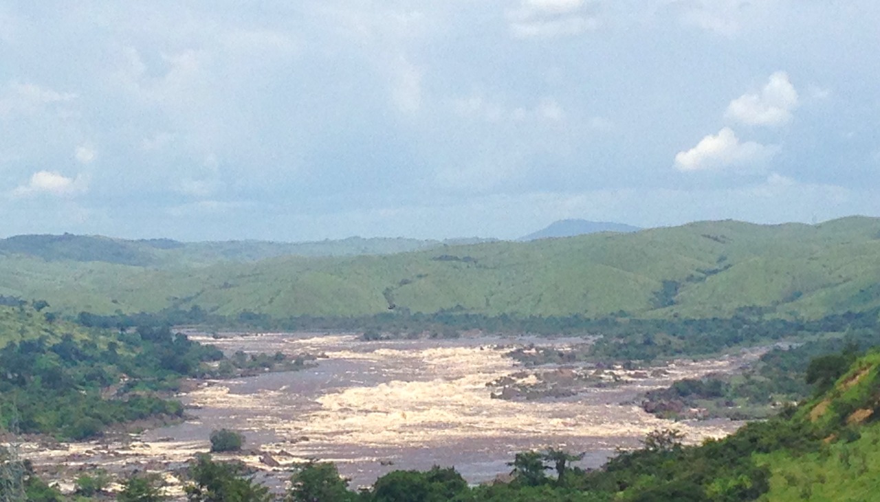 View from the Mountains down to the falls