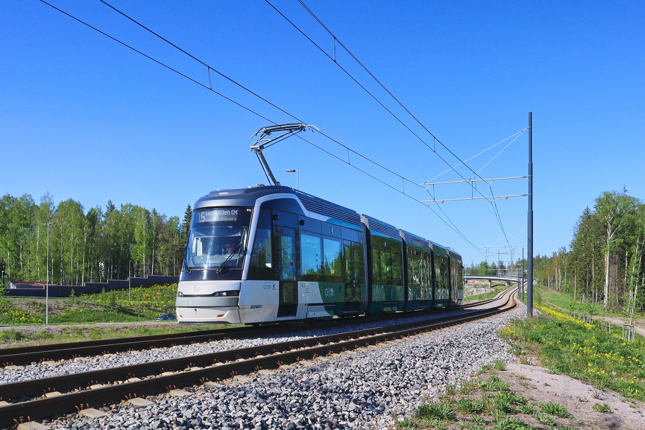 The tram line 15. Espoo, Finland. Spring of 2024.