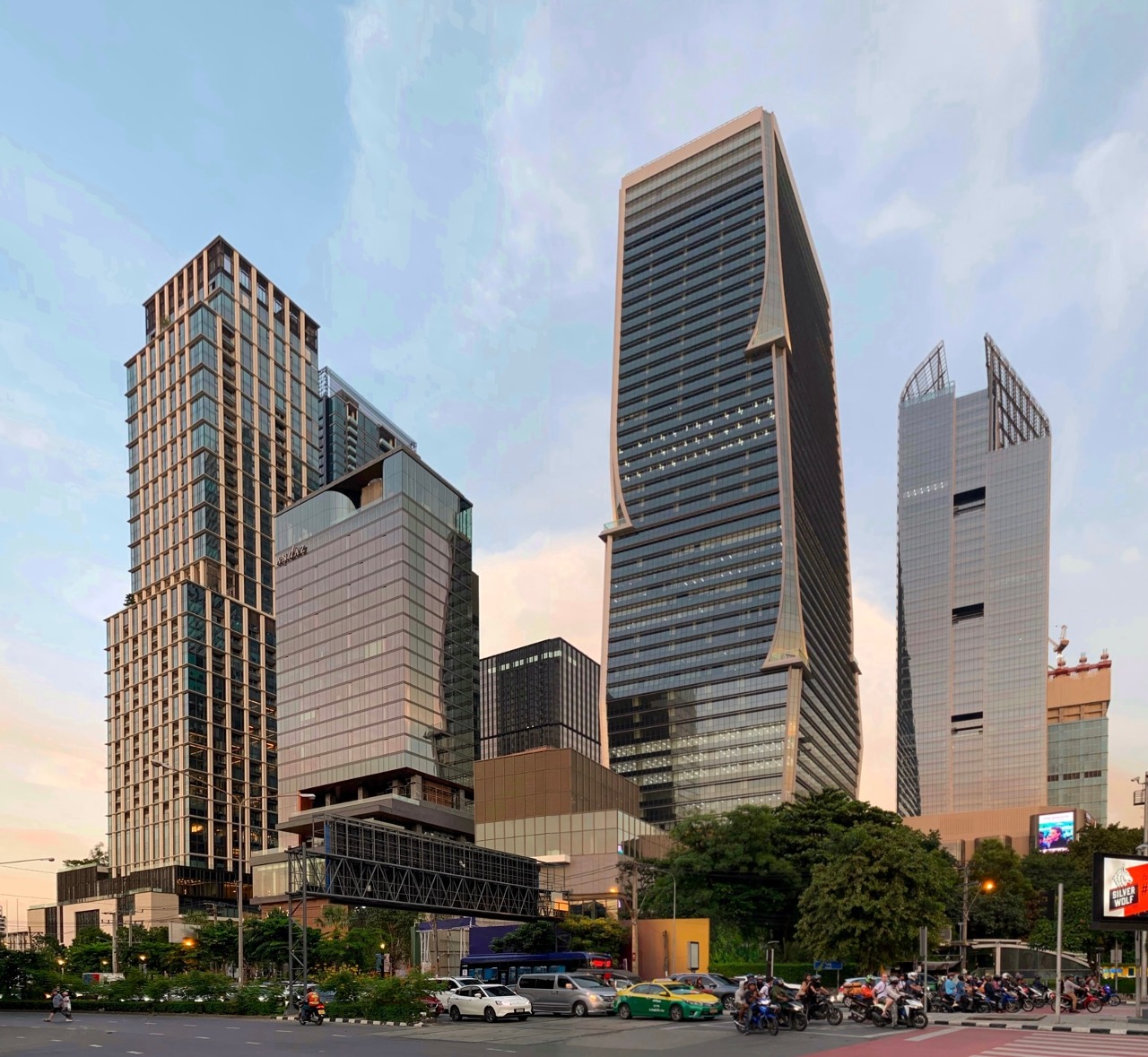 One Bangkok, as seen from the Witthayu Junction. This file was derived from: One Bangkok from Witthayu Junction (2024-10-26) 01.jpg One Bangkok from Witthayu Junction (2024-10-26) 02.jpg