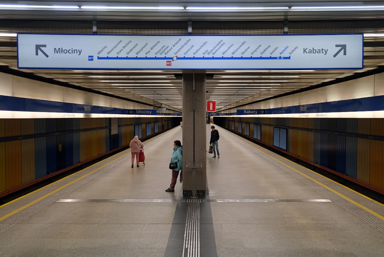Natolin metro station, Warsaw.