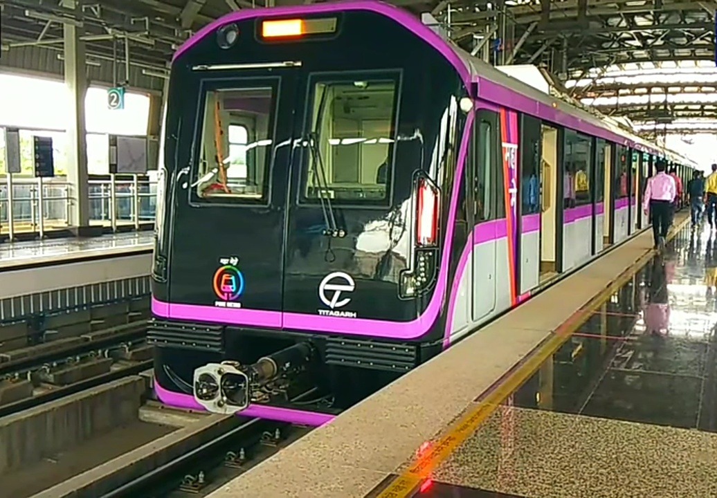 Aluminium metro coach manufactured by Titagarh Wagons