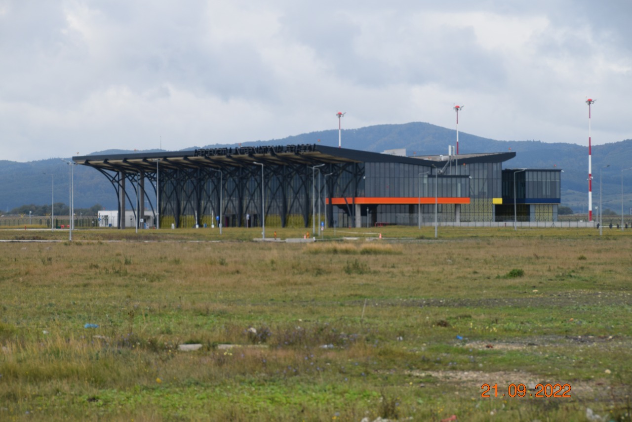 The completed Brasov-Ghimbav airport building during open days in June 2023