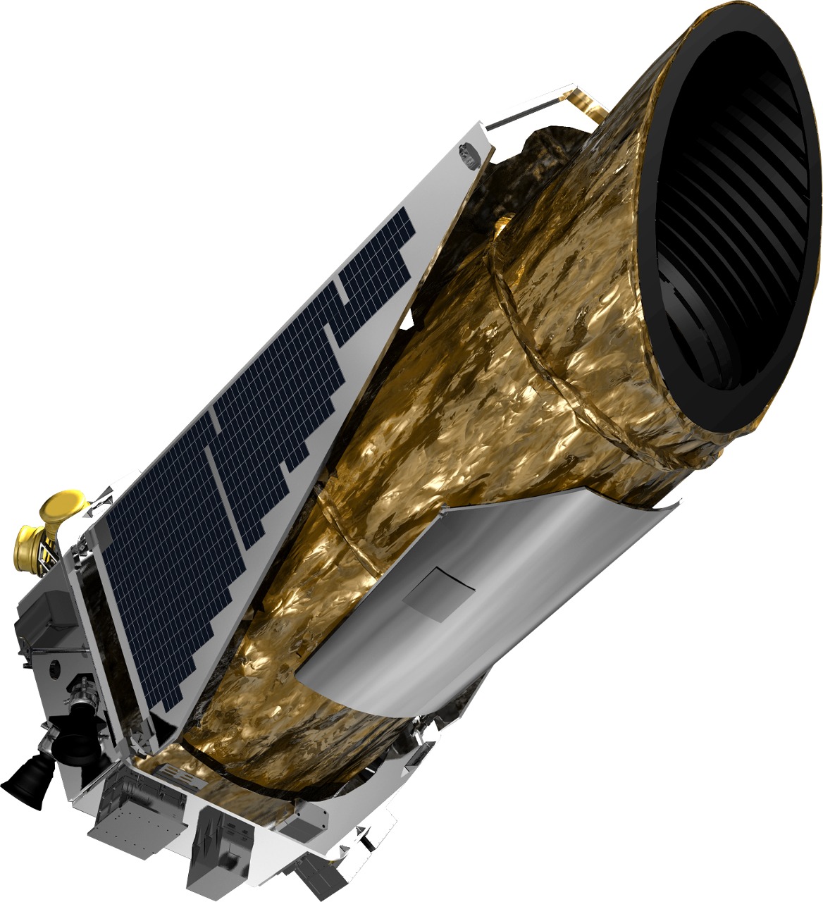 Illustration of the Kepler Space Telescope on a transparent background.