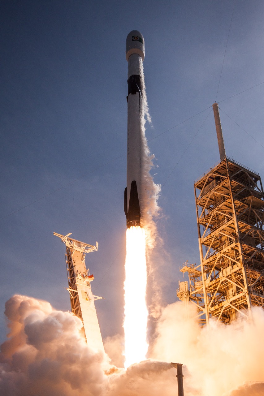 Bangabandhu Satellite-1, is a Bangladeshi communication satellite launched from Kennedy Space Center Launch Complex 39A at 20:14 UTC on May 11, 2018, on a SpaceX Falcon 9 Block 5 launch vehicle. This is the very first satellite of the country. The satellite is to be used for television, telephone & Internet service purposes. For more information, visit: http://www.btrc.gov.bd/bangabandhu-satellite-project