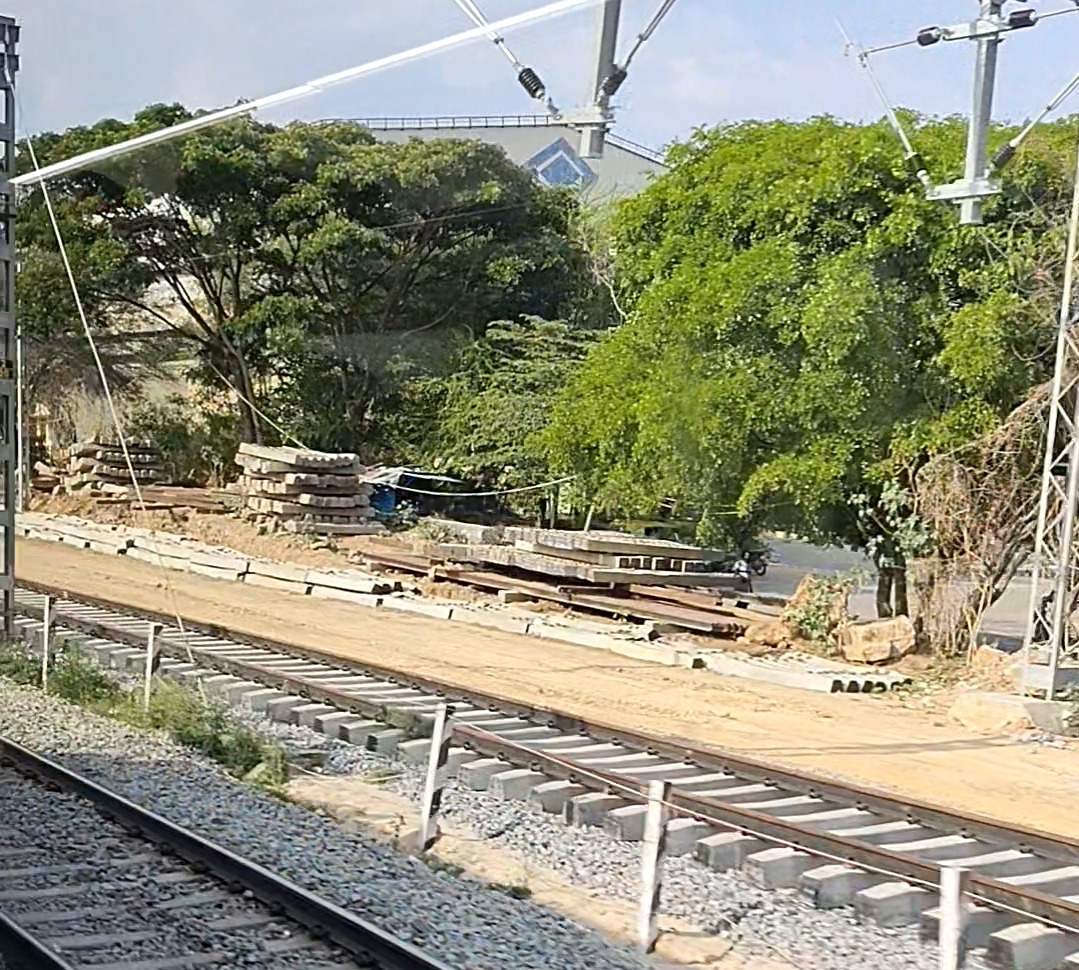 Construction activities of Kanaka line near Dooravanai Nagara.