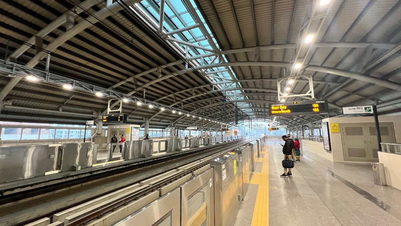 Uttara Uttor Dhaka Metro Rail Station platform