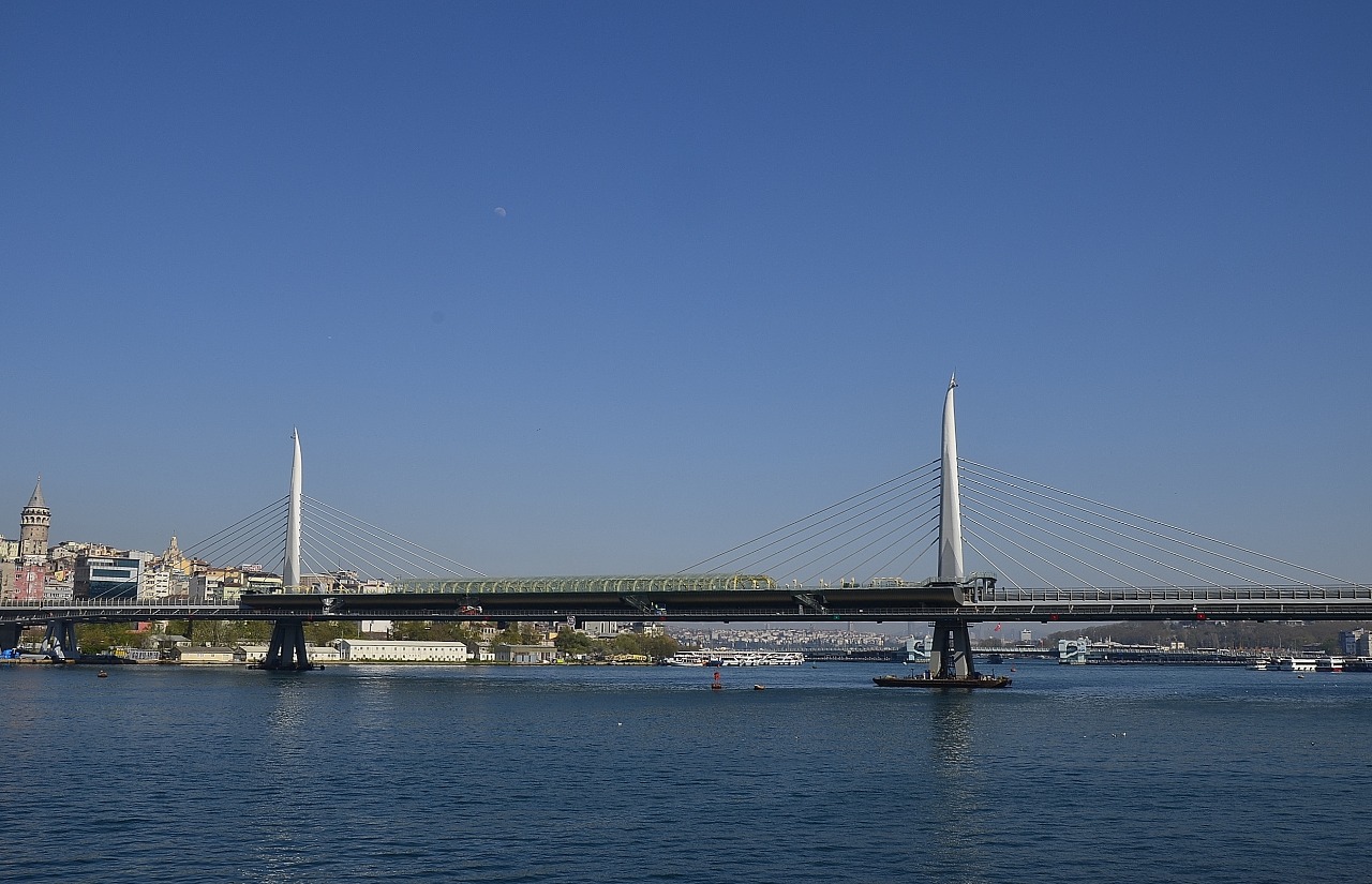 Golden Horn Metro Bridge in Istanbul