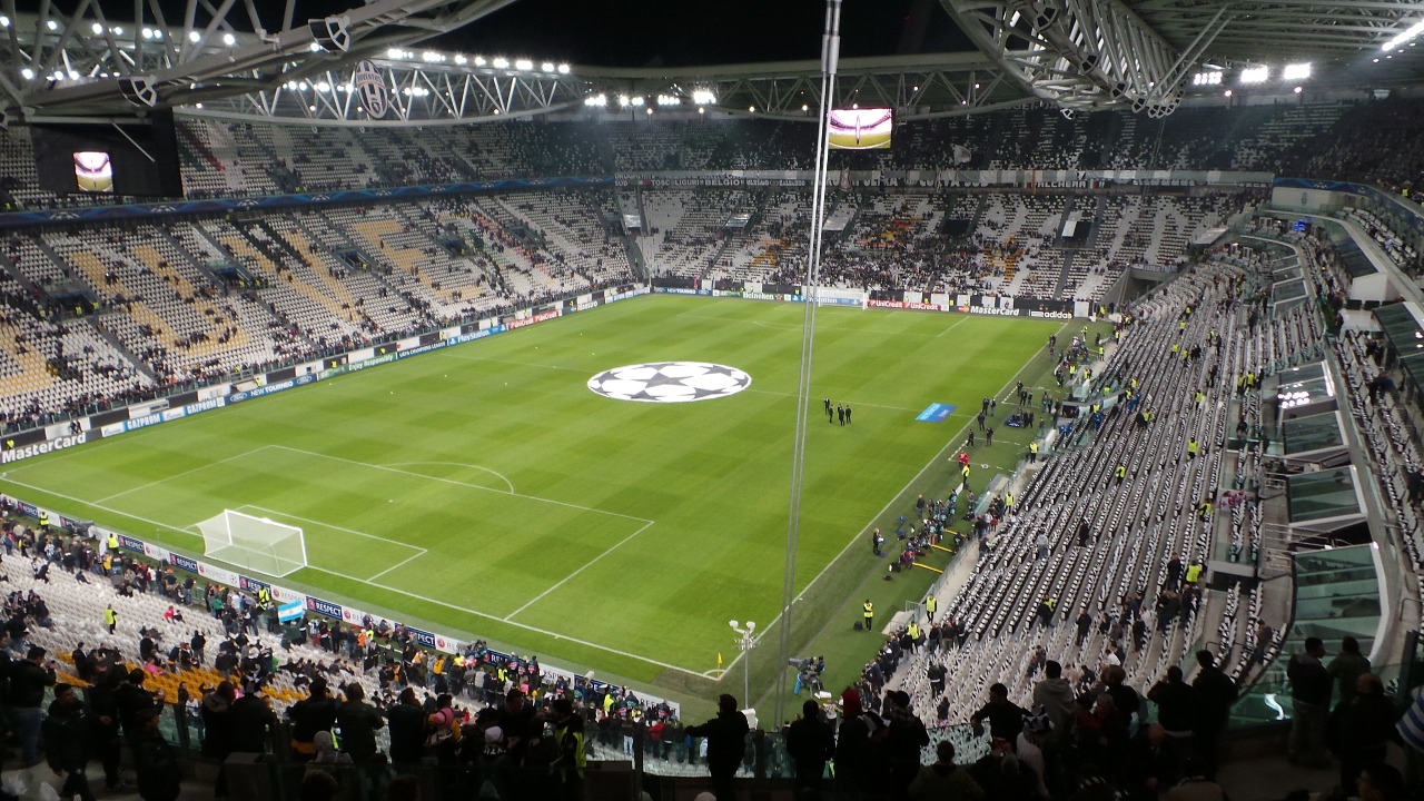 View of the Juventus Stadium in Turin, Italy, before Juventus FC vs Real Madrid CF game, 2013-14 UEFA Champions League group stage, 5th of November 2013.
