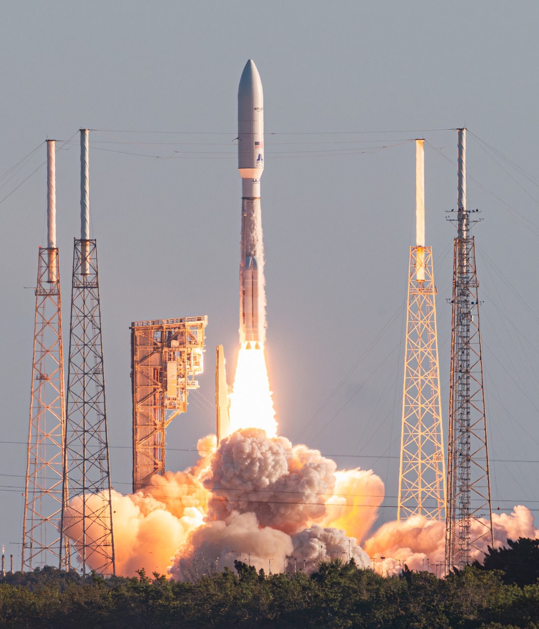 A ATLAS V rocket carrying the Kuiper 3 mission successfully launches from Space Launch Complex 41 at Cape Canaveral Space Force Station, Florida, on September 25, 2025. Project Kuiper is Amazon's low Earth orbit satellite broadband network. Its mission is to provide fast, reliable internet to customers around the world, including those in unserved and underserved communities, using a constellation of more than 3,200 LEO satellites. (U.S. Space Force photo by Gwendolyn Kurzen)