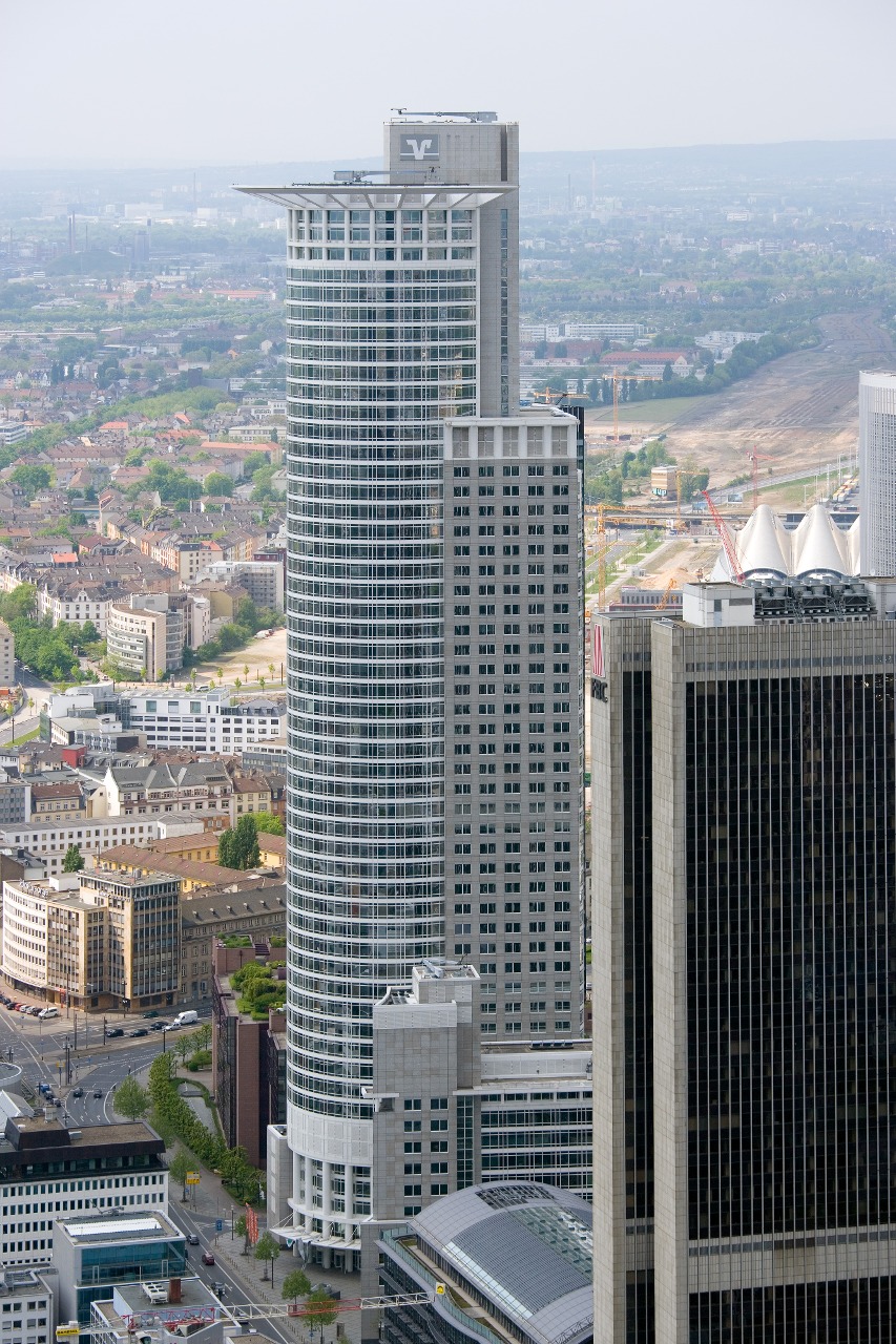Frankfurt on the Main: Westend Tower as seen from the Maintower
