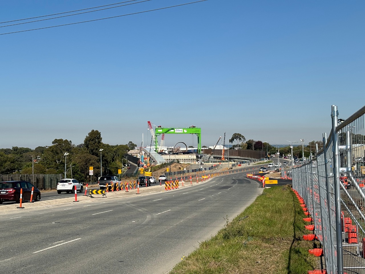 Tunneling work for North East Link on Greensborough Road, Watsonia.