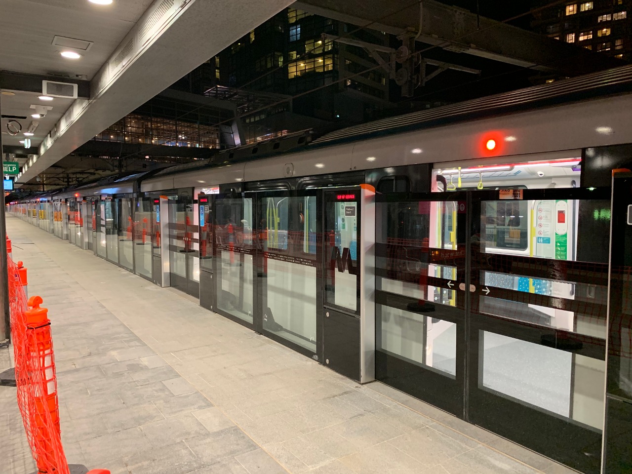 Testing of the new carriages in Chatswood station
