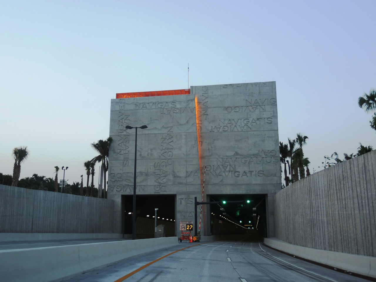 Port of Miami Tunnel entrance from MacArthur Causeway