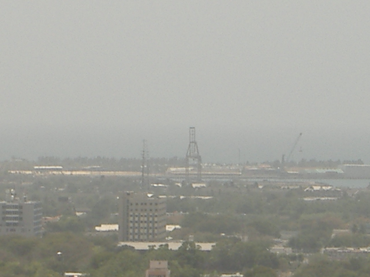 view of the Port of the Americas in Ponce from Vigia hill.