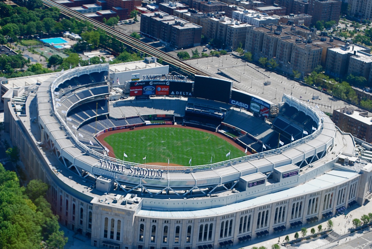 View of Yankee Stadium from the air in 2010