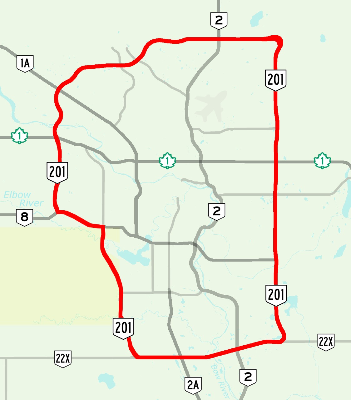 Stoney Trail - created with OpenStreetMap