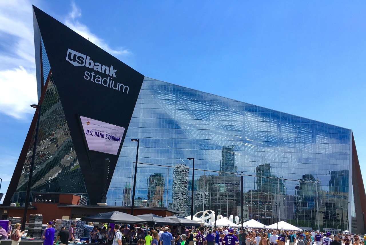 US Bank Stadium as seen from the west