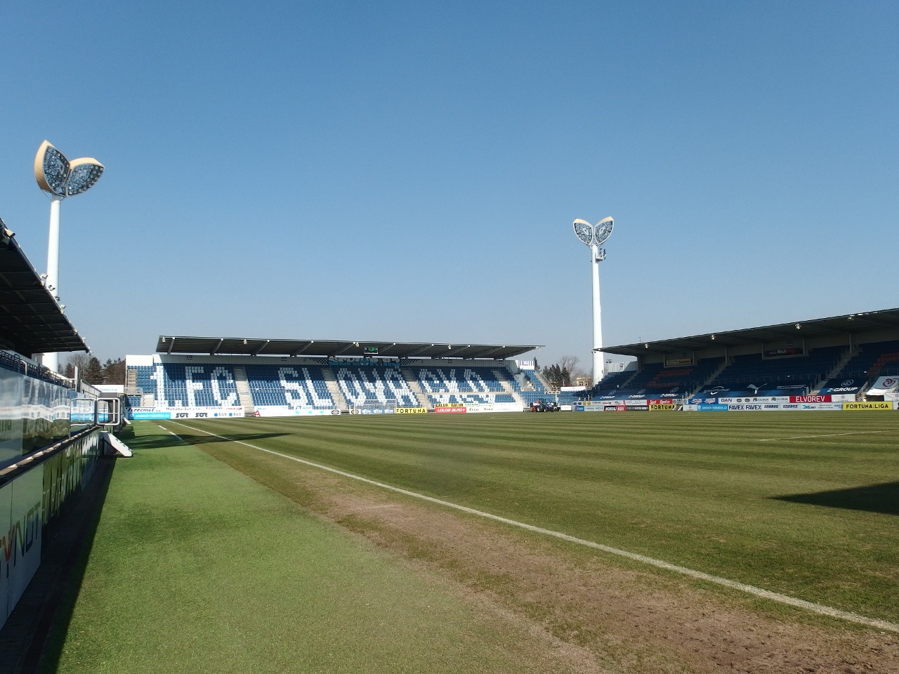 Uherské Hradiště, Czechia. Municipal stadium, home ground of the 1. FC Slovácko.