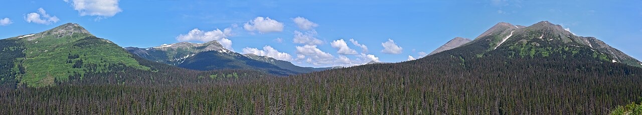 Misinchinka Ranges seen from a Coastal GasLink Pipeline construction road.