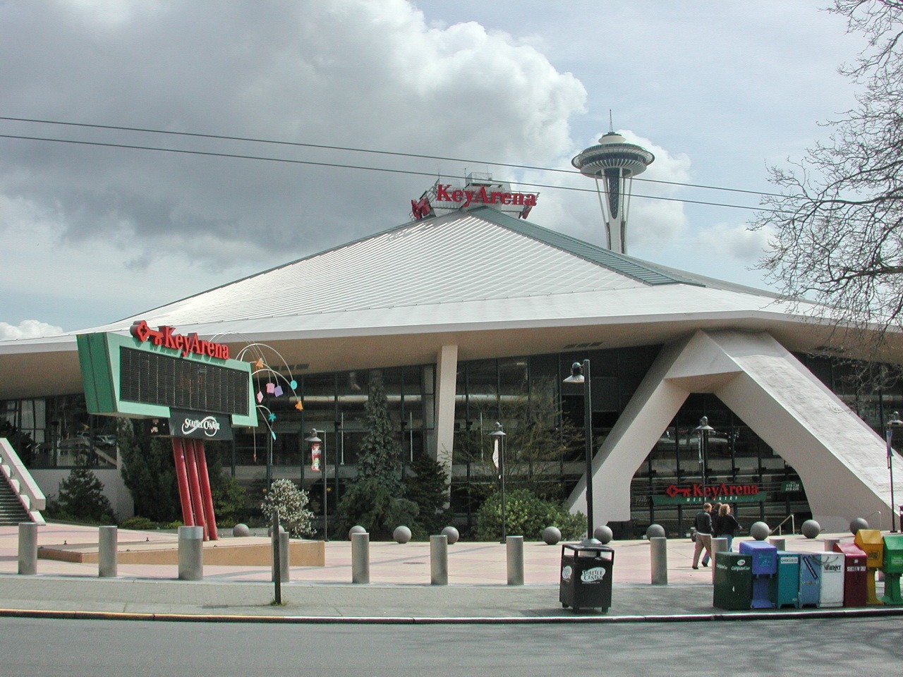 KeyArena at Seattle Center is located north of downtown Seattle, USA on the grounds of Seattle Center (the site of 1962's Century 21 Exposition, a World's Fair). The arena's primary tenants were formerly the Seattle SuperSonics of the National Basketball Association who relocated and became the Oklahoma City Thunder in 2008. In addition to being the former home of the Sonics, it is also home to the Seattle Storm of the Women's National Basketball Association and the Seattle Thunderbirds, a junio